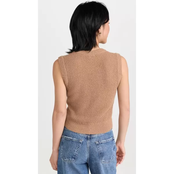 Madewell Womens Shrunken Crop Sweater VestHthr Caramel