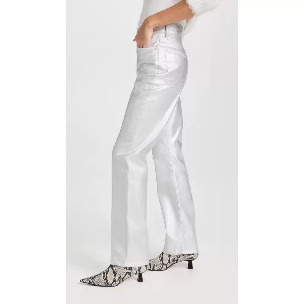 Madewell Womens The 90s Straight Jeans in Silver FoilIridescent Silver Foil