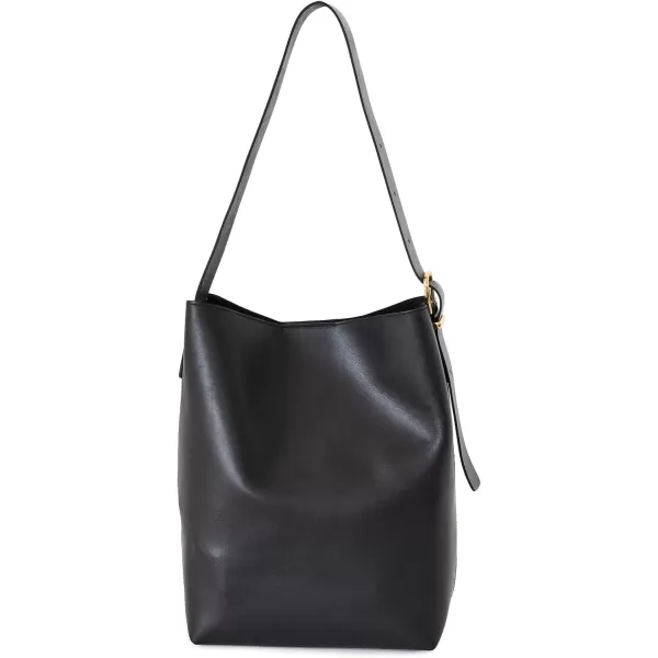 Madewell Womens The Essential Bucket Tote in Leather True Black One SizeMadewell Womens The Essential Bucket Tote in Leather True Black One Size