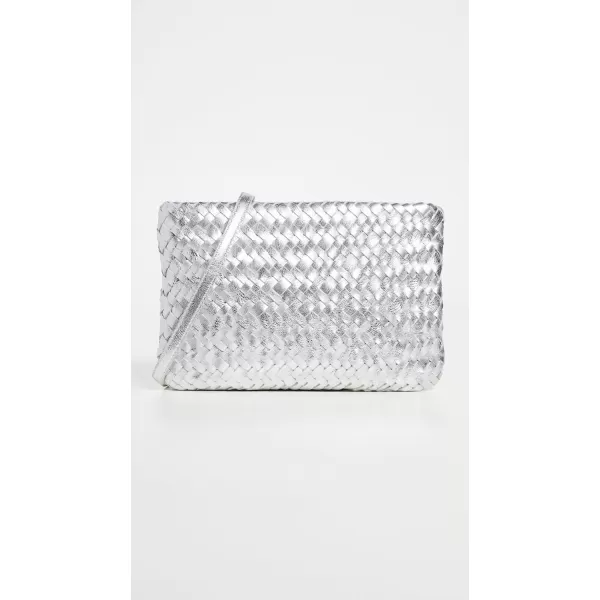 Madewell Womens The Puff Crossbody Bag in Woven Metallic LeatherMetallic