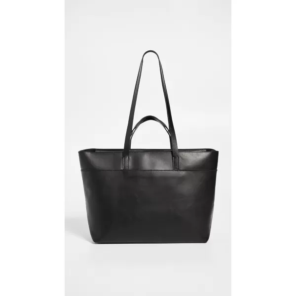 Madewell Womens The ZipTop Essential Tote in LeatherTrue Black