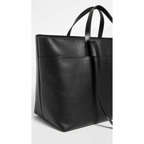 Madewell Womens The ZipTop Essential Tote in LeatherTrue Black