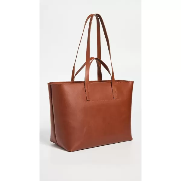 Madewell Womens The ZipTop Essential Tote in LeatherWarm Cinnamon