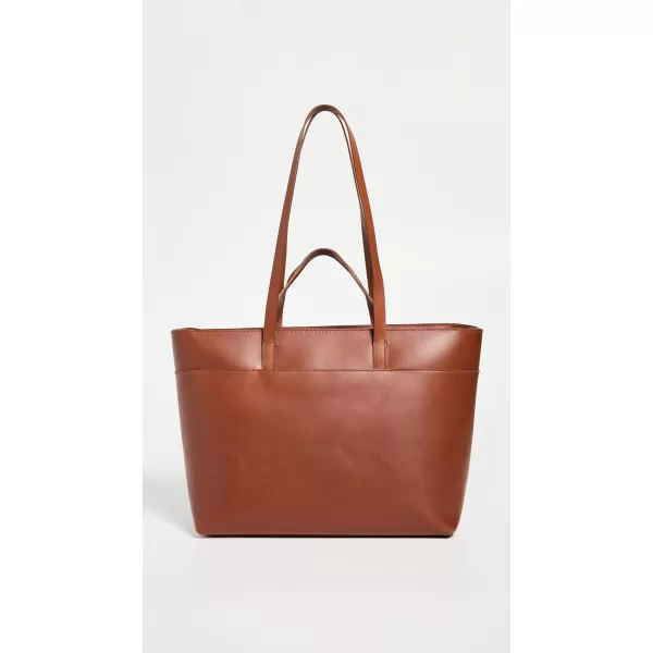 Madewell Womens The ZipTop Essential Tote in LeatherWarm Cinnamon