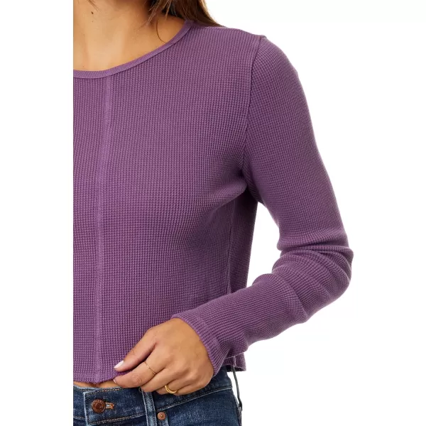 Madewell Womens Waffle Long Sleeve TeeGrape Juice