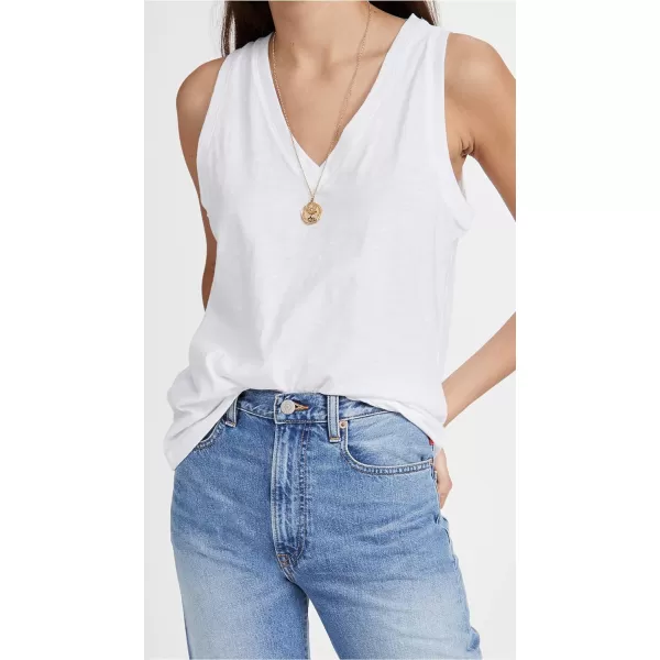 Madewell Womens Whisper Cotton VNeck TankOptic White