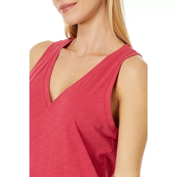 Madewell Womens Whisper Cotton VNeck TankRosy Hibiscus