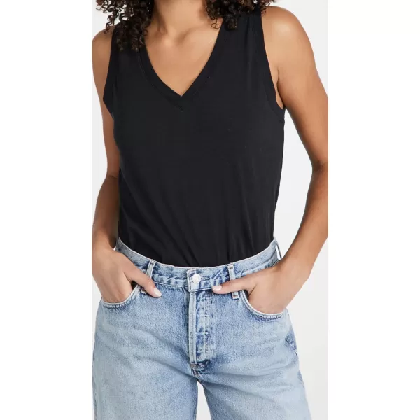 Madewell Womens Whisper Cotton VNeck TankTrue Black