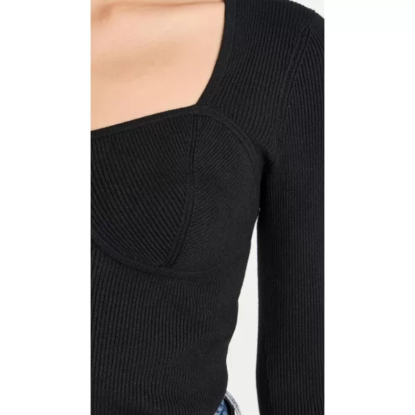 Madewell Womens Wide Rib Sweater TopTrue Black