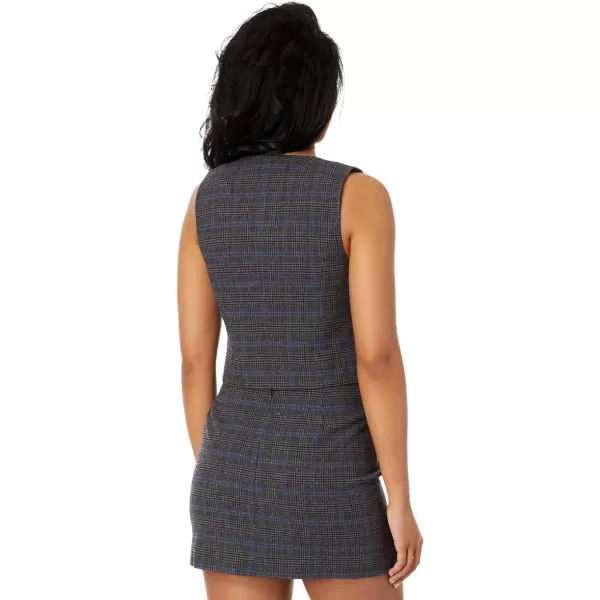 Madewell Womens WoolBlend Suiting VestMini Glen Plaid