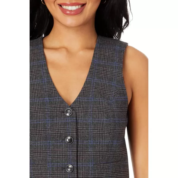 Madewell Womens WoolBlend Suiting VestMini Glen Plaid