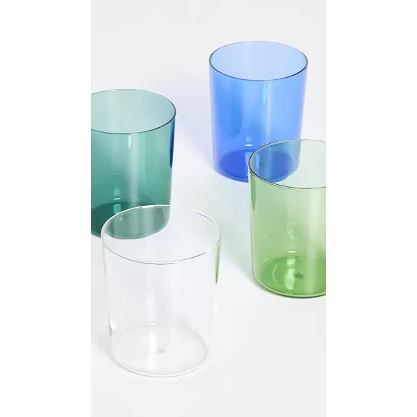 Maison Balzac Womens Large Goblets Winter Set TealAzureGreenClear One SizeTealAzureGreenClear