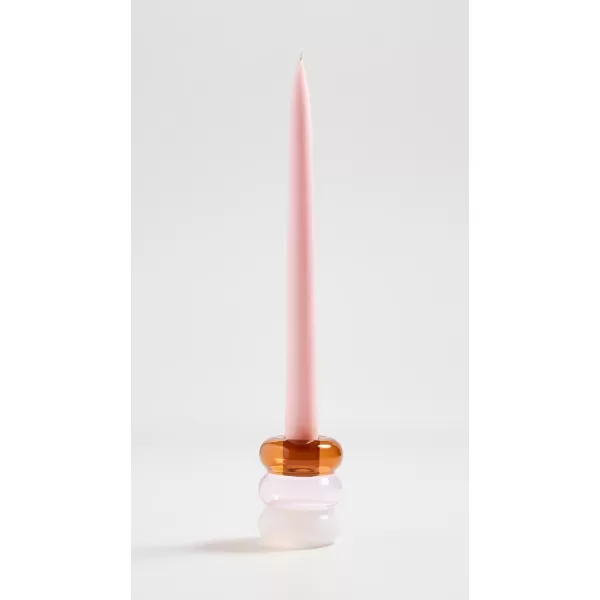 Maison Balzac Womens Petite Pauline Candle Holder AmberPinkWhite One SizeOne Size