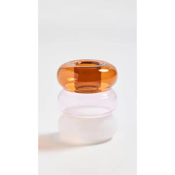 Maison Balzac Womens Petite Pauline Candle Holder AmberPinkWhite One SizeOne Size