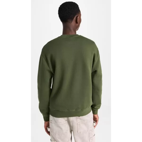 Maison Kitsune Mens Flowers Comfort SweatshirtMilitary Green