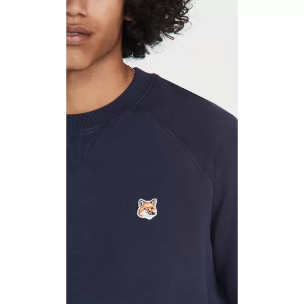 Maison Kitsune Mens Fox Head Patch Classic SweatshirtNavy