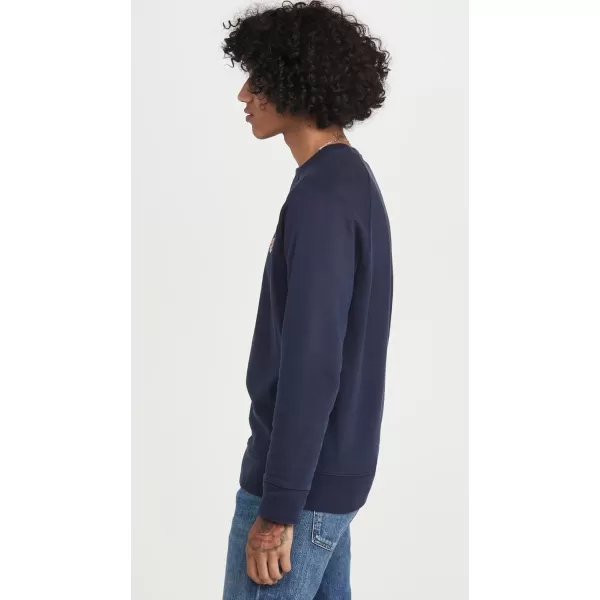 Maison Kitsune Mens Fox Head Patch Classic SweatshirtNavy