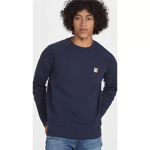 Maison Kitsune Mens Fox Head Patch Classic SweatshirtNavy