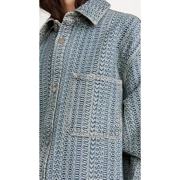 Marc Jacobs Womens Monogram Big ShirtSun Faded Denim