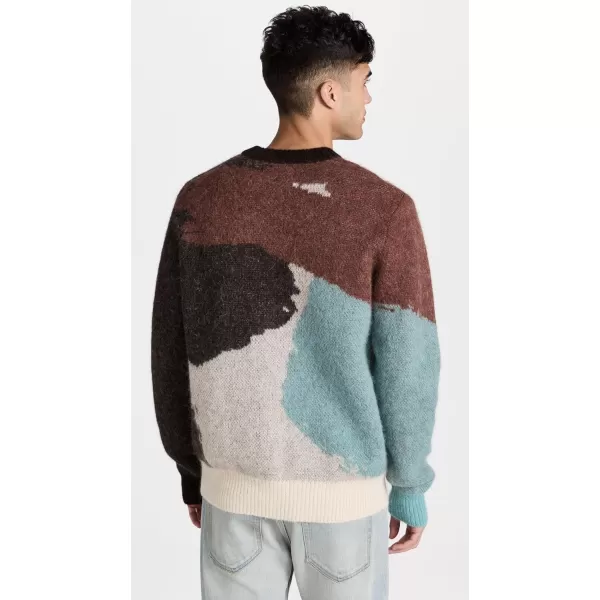 Mens Arild Alpaca Mohair Jacquard SweaterEspresso