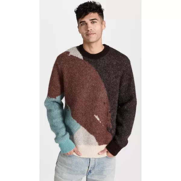 Mens Arild Alpaca Mohair Jacquard SweaterEspresso