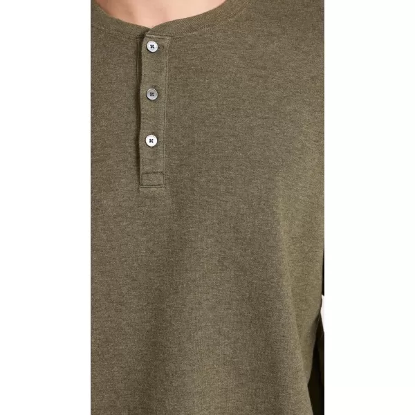 Mens Duo Fold HenleyDark Olive Heather