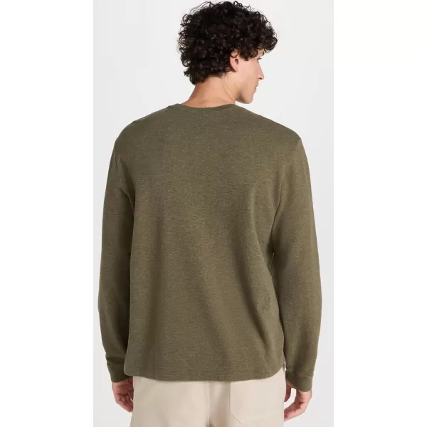 Mens Duo Fold HenleyDark Olive Heather