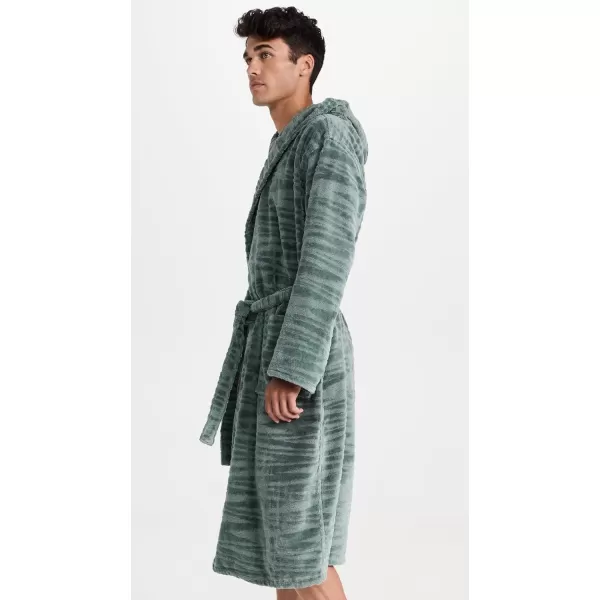 Missoni Mens Allan Hooded BathrobeVerdeBianco