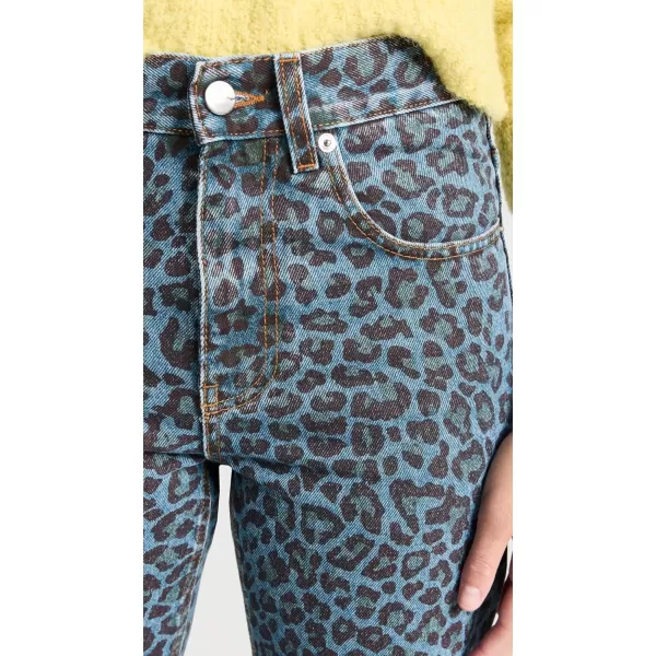 Molly Goddard Womens Dorianna JeansRed Leopard