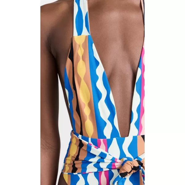 Montce Womens Tropez Tie Up One PieceAbstract