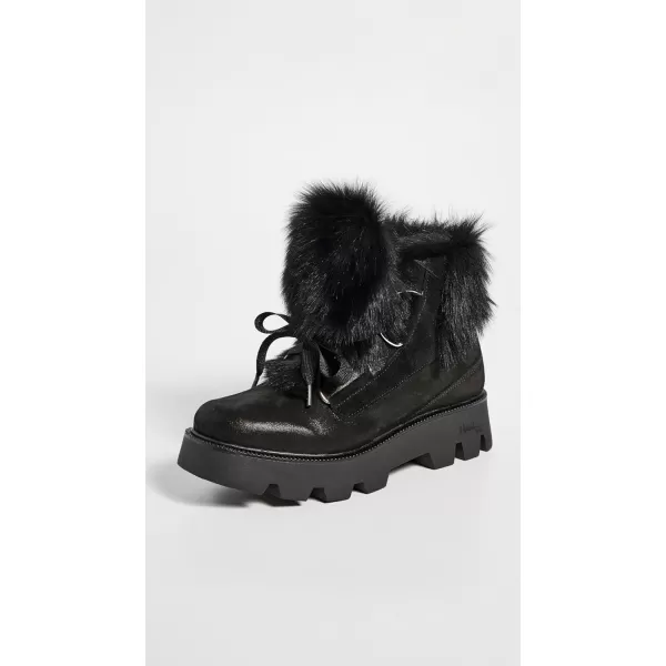 Montelliana Womens Aurora Goat Fur BootsBlack