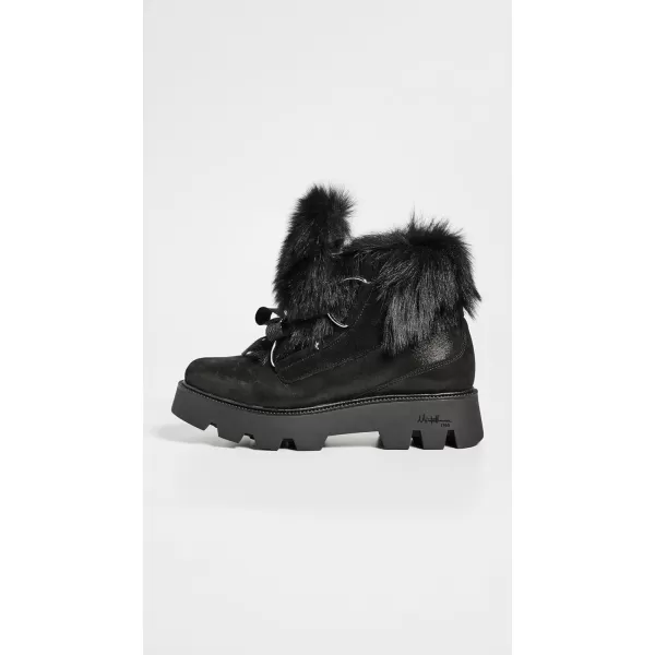 Montelliana Womens Aurora Goat Fur BootsBlack