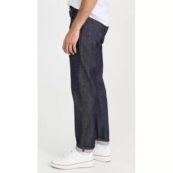 Naked  Famous Denim Mens Easy GuyDirty Fade SelvedgeIndigoWhite