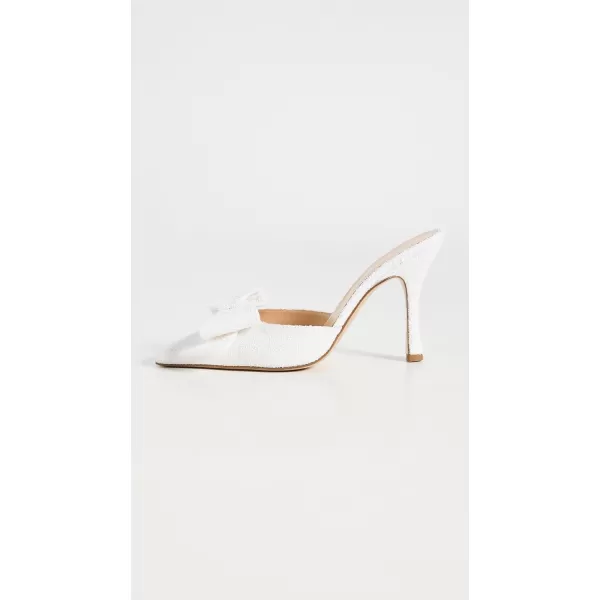 Nalebe Womens Dimante Mules Glitter WhiteWhite Glitter