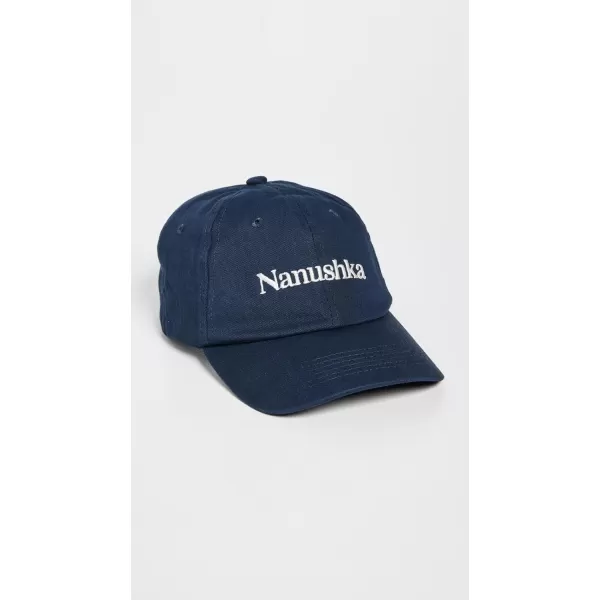 Nanushka Womens Val Logo CapNavyCreme