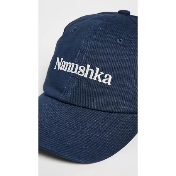 Nanushka Womens Val Logo CapNavyCreme