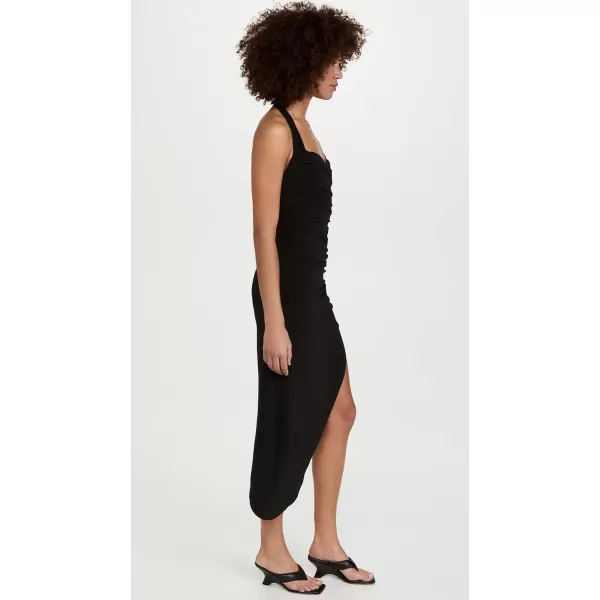 Norma Kamali Womens Cayla Side Drape GownBlack