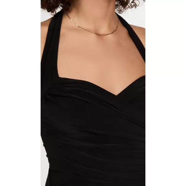 Norma Kamali Womens Cayla Side Drape GownBlack