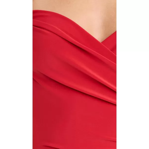 Norma Kamali Womens Cayla Side Drape GownTiger Red