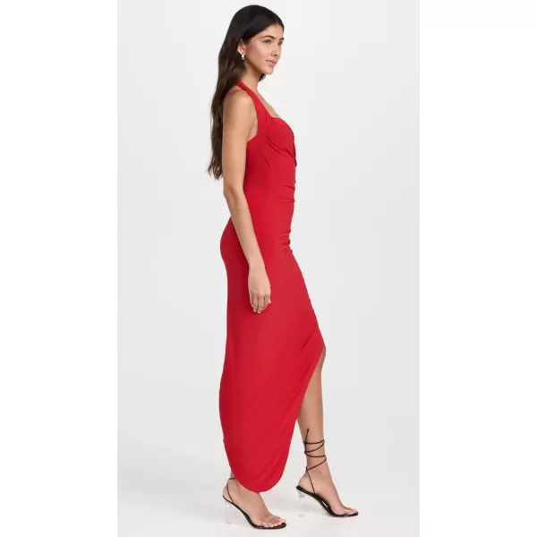 Norma Kamali Womens Cayla Side Drape GownTiger Red