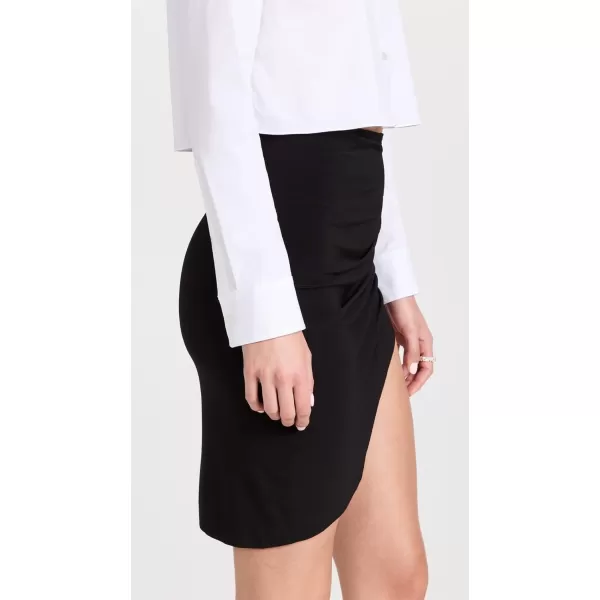 Norma Kamali Womens Side Drape MiniskirtBlack