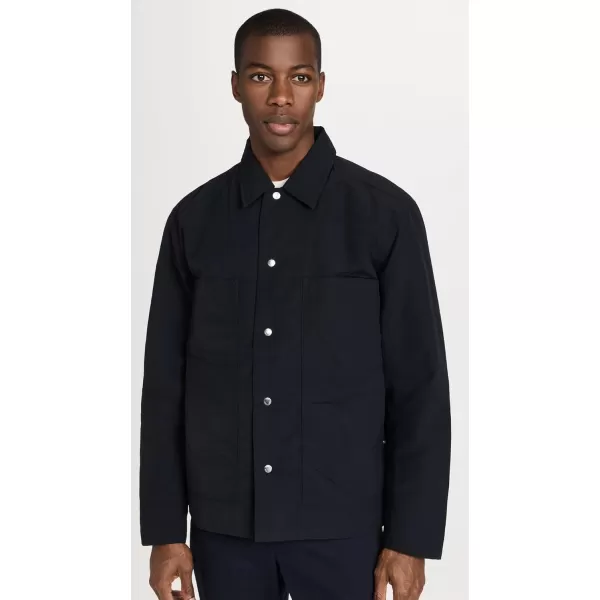 Norse Projects Mens Pelle Waxed Nylon Insulated JacketDark Navy