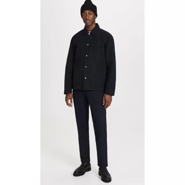 Norse Projects Mens Pelle Waxed Nylon Insulated JacketDark Navy