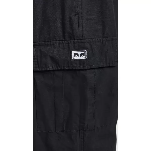 OBEY Mens Easy Ripstop Cargo PantsBlack