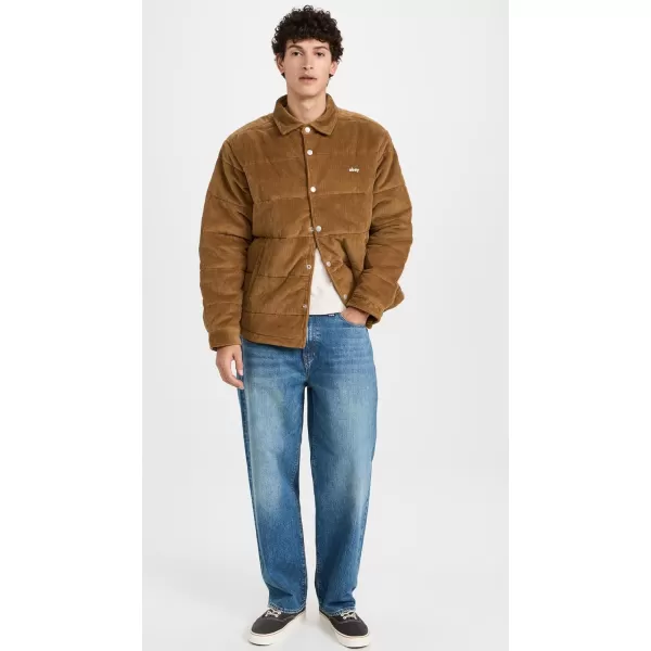 OBEY Mens Grand Cord Shirt JacketCatechu Wood