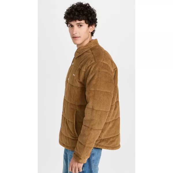 OBEY Mens Grand Cord Shirt JacketCatechu Wood