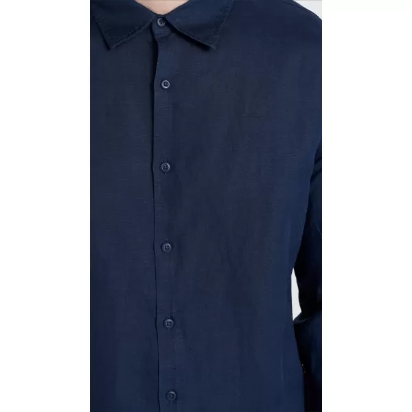 Onia Mens Air Linen Long Sleeve ShirtDeep Navy