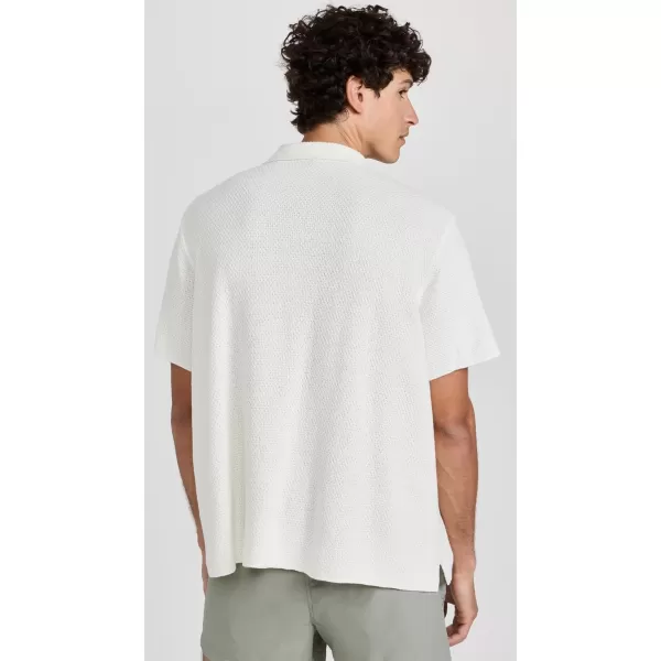 Onia Mens Cotton Textured Camp ShirtWhite