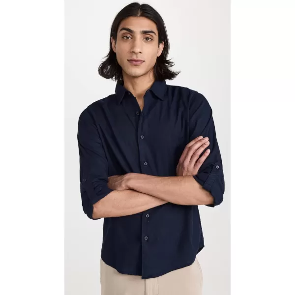 Onia Mens Stretch Linen ShirtDeep Navy