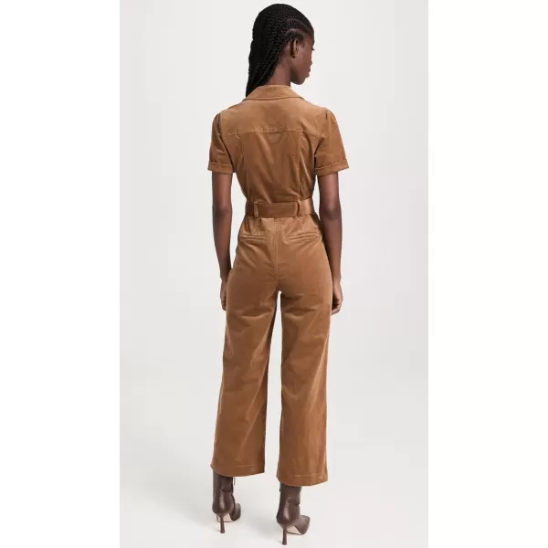 PAIGE Womens Anessa Short Sleeve JumpsuitToasted Coconut